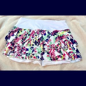 Fila Pickleball Tiered Printed Skort Multicolor Floral) - LIKE NEW